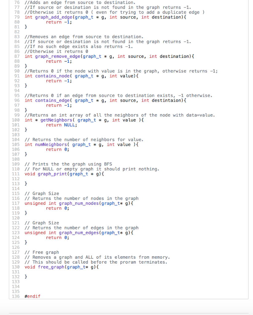 is_reachable(graph_t * g, int source, int dest) returns 0 if I can