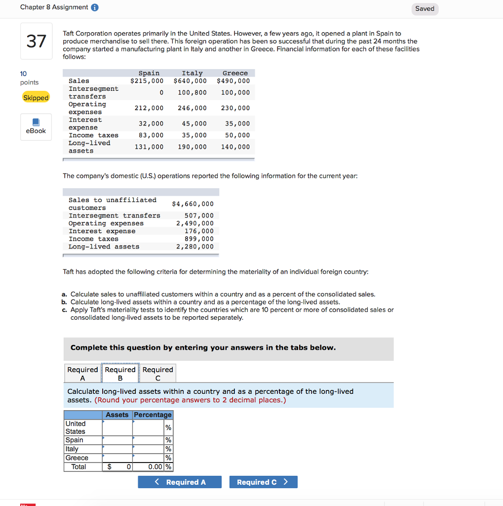 Corporation operates primarily in the United States. However, a few years ago,