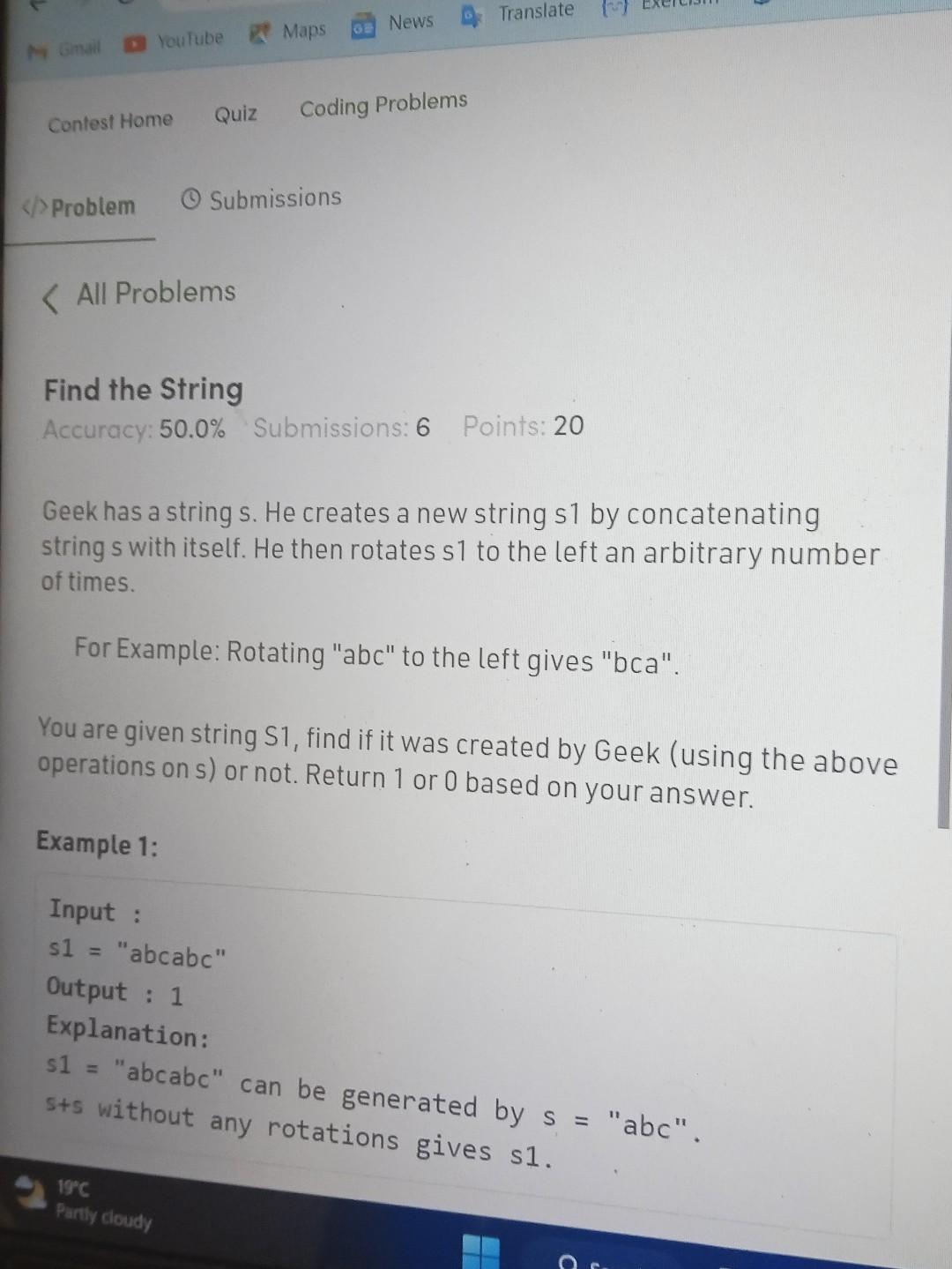 program I java program in java Geek has a string s. He