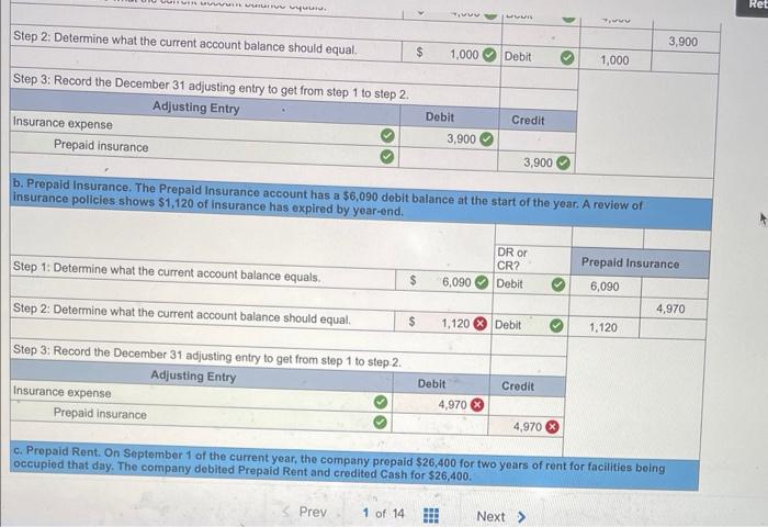 expenses adjustments LO P1 For each separate case below, follow the three-step