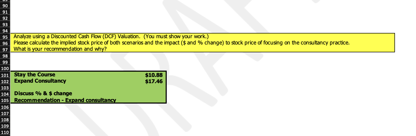 do. - Assumptions for staying the course: o P\&L remains as currently