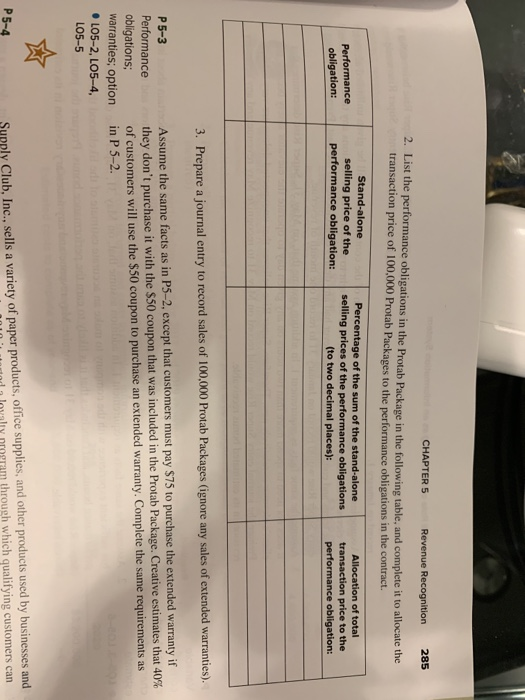 pages. ments in classes as part a. How many performance obligations are