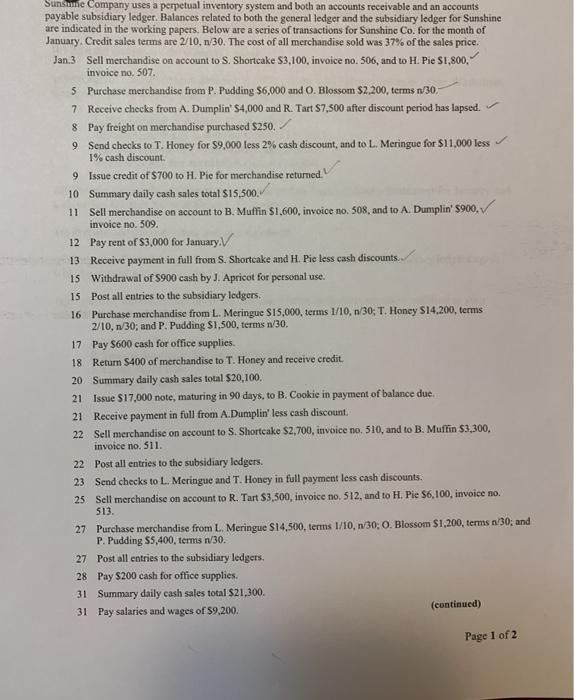 Journal P1 Account Credited Inventory (Dr.) Acc. Pay (Cr.) Date Terms Ref.
