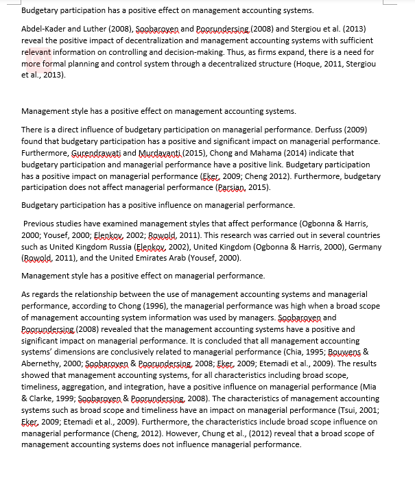 Participation Budget participation is a process in which individuals in it are