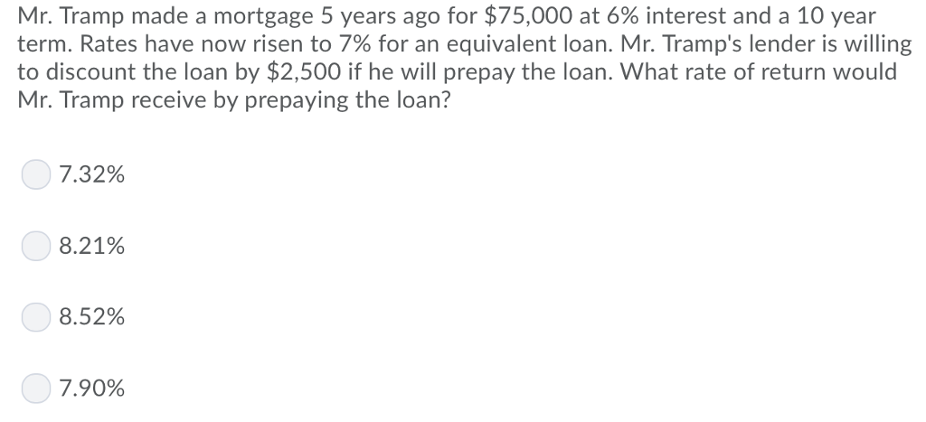 Can you please explain how to solve this problem? Mr. Tramp made
