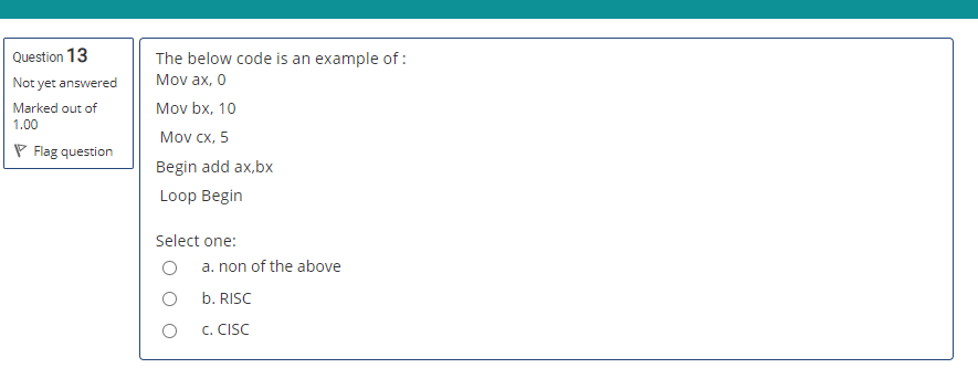Marked out of 1.00 Flag question Select one: a. more pipelines O
