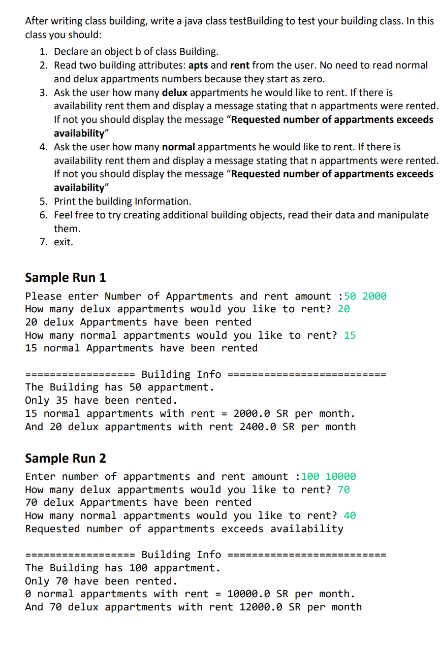 has a number of appartments for rent, some are normal and some