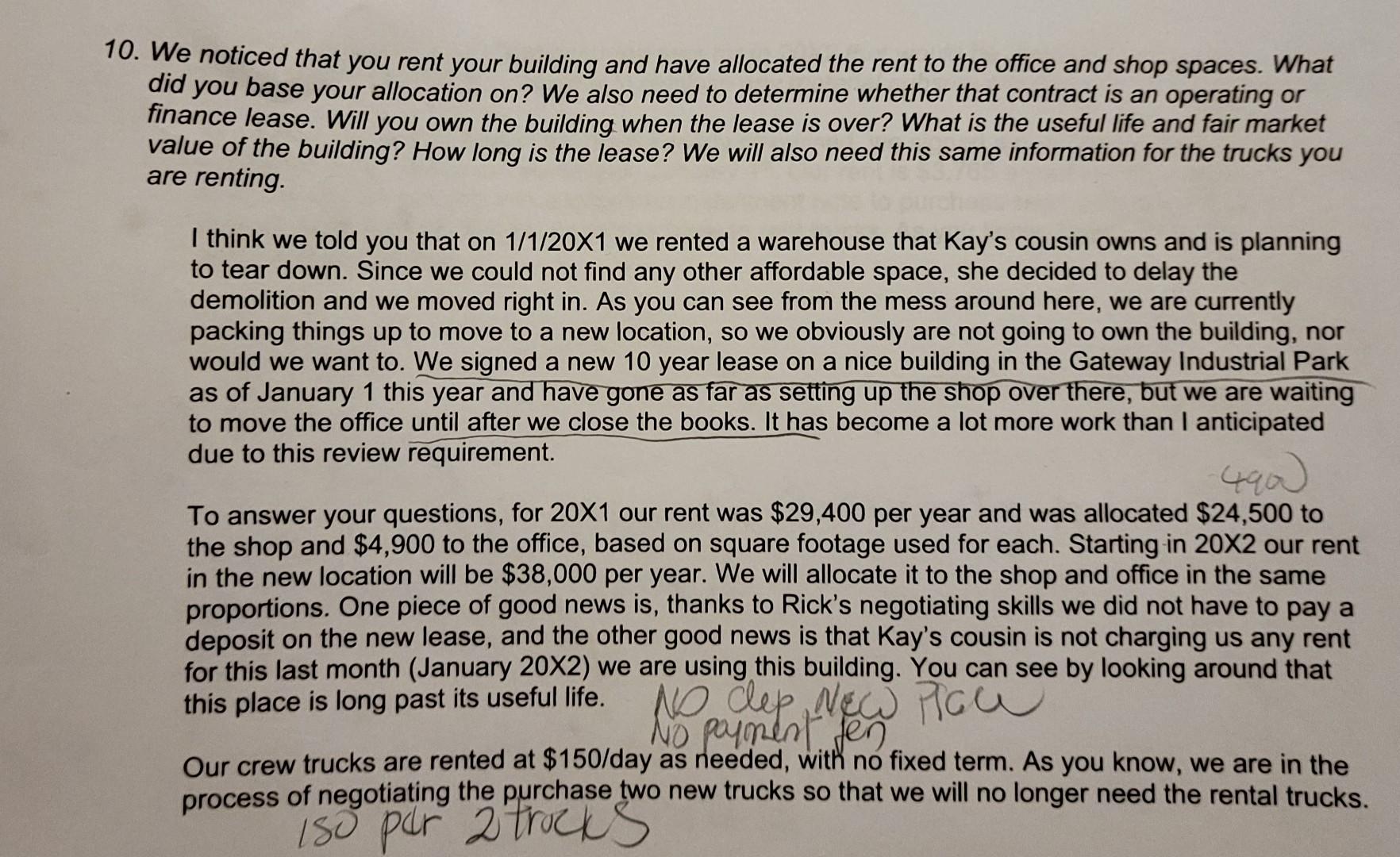 I need the issue and the rule for this question We