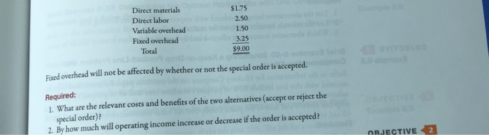 been approached by a new customer with an offer to 10,000 units