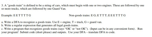  3. A "goods train" is defined to be a string of