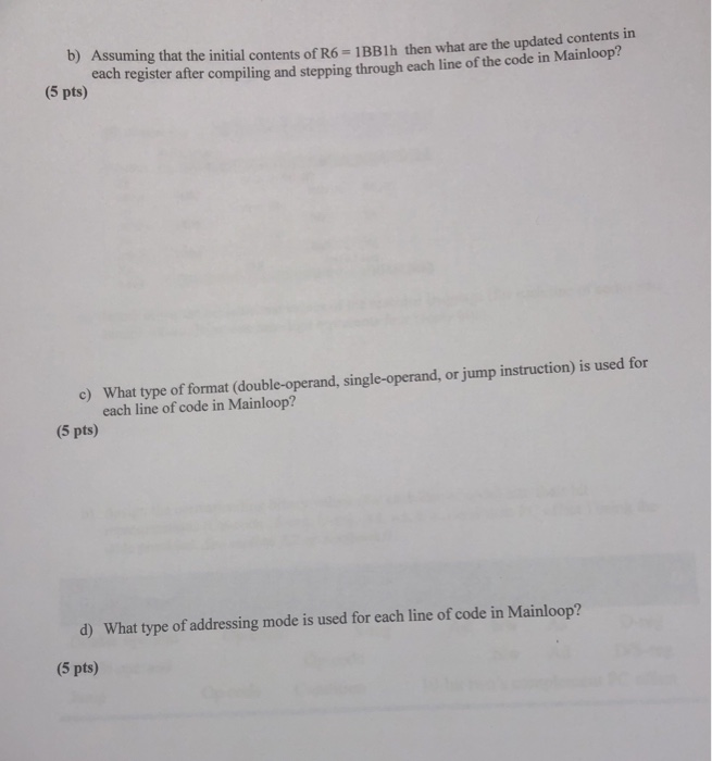 fields of this structured program using the Main loop here section ONLY!!!
