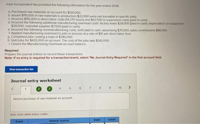 PLEASE ONLY USE TERMS FROM THE LIST PROVIDED FOR THE GENERAL JOURNAL