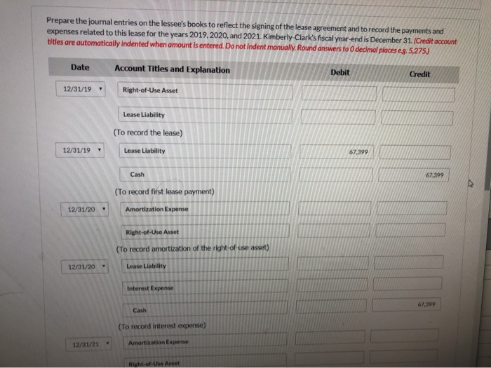 2019, Kimberly-Clark Corp. signs a 10-year, non-cancelable lease agreement to lease a