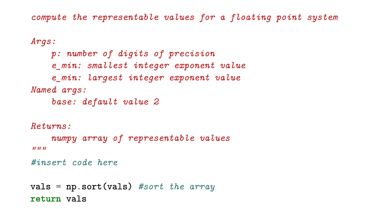 compute the number of entries in the array of all normalized representable