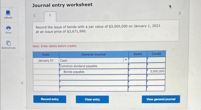 calculate the cash payment. 2 (b) For each semiannual period, complete the