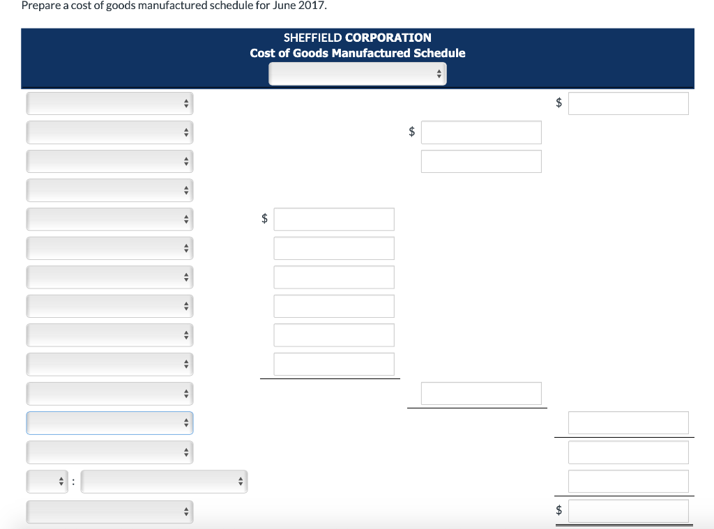 has the following cost records for June 2017. Indirect factory labor Direct
