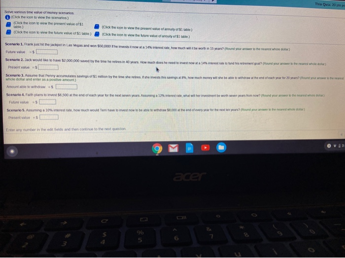  help i will rate you please This Que 20 Solve various