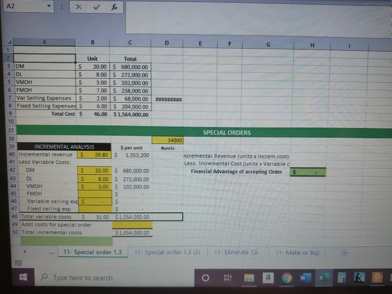 a Ret. Operating at capacity, the company can produce and sell 34,000