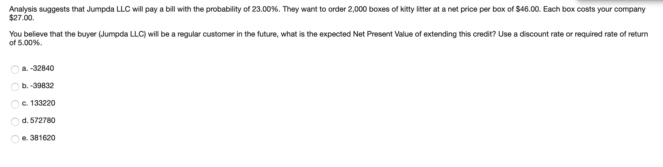  Analysis suggests that Jumpda LLC will pay a bill with the