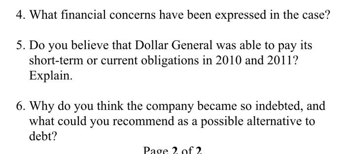 quesitodn 4-6 for the case study, would appreicate help! i have included