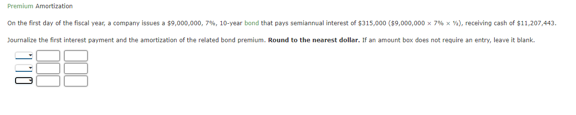  Premium Amortization Premium Amortization