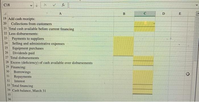 first three months of the year. The Controller has asked you to