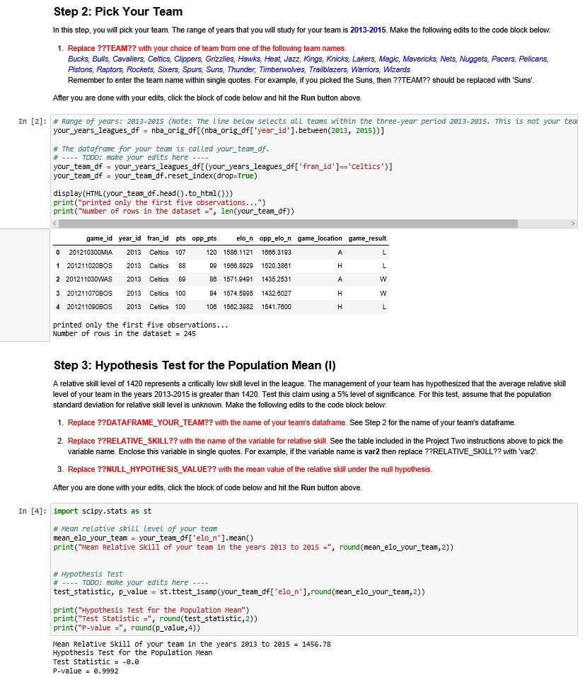 believe I have figured out steps 1-3. I am a bit stuck
