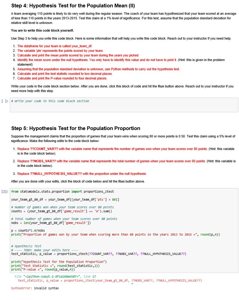 on 4-6. Any help would be appreciated. " This notebook contains the