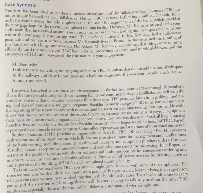  The case study below contains four frauds. Identify the frauds and