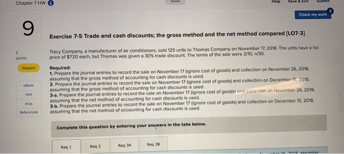  please show steps Chapter 7 HW G Check my work 9