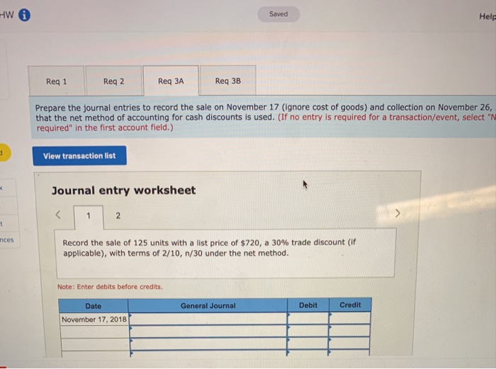 discount. The terms of the sale were 2/O-n30. points 1. Prepare the