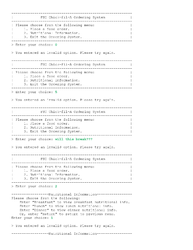 In JAVA, I need a food ordering system module that allows customers