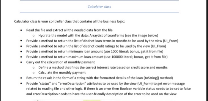 months. The interest rates are loaded from the file that corresponds to