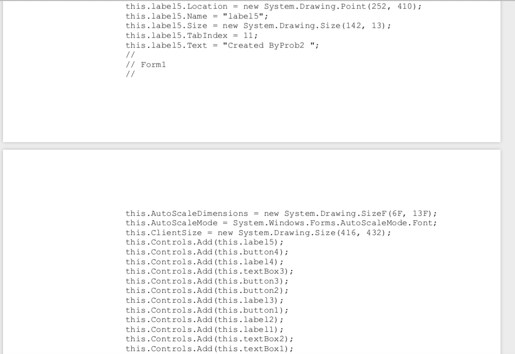 System.Threading.Tasks; using System.Windows.Forms; namespace prob2 { //prob2 public partial class Form1 :