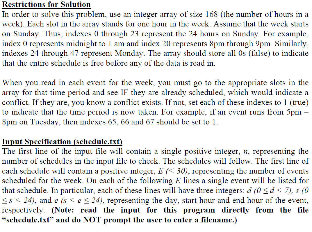 .txt file that needs to be used for this assignment has been