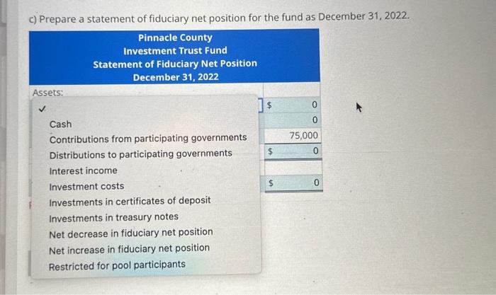 deduction accounts in order of magnitude (largest to smallest). c) Prepare a