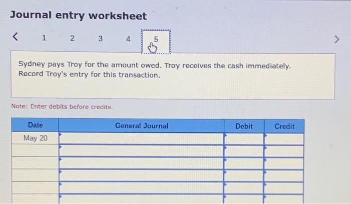 Troy $30,000. Sydney pays $345 cash to Express Shipping for delivery charges