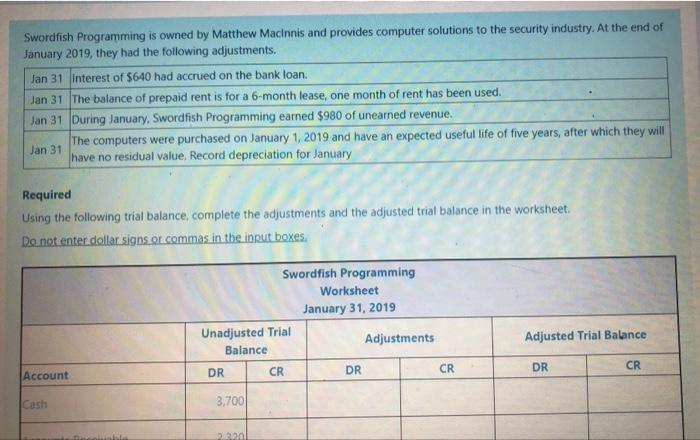 Swordfish Programming is owned by Matthew Macinnis and provides computer solutions