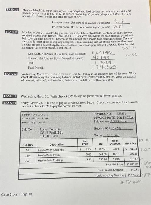 i really need help with my last few problems please TASK 30