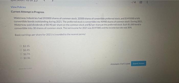 please help 74 E View Policies Current Attempt in Progress Waterway Industries