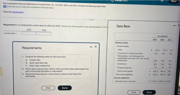 help pls will give thumbs up!!! The comparative financial statements of Lomax