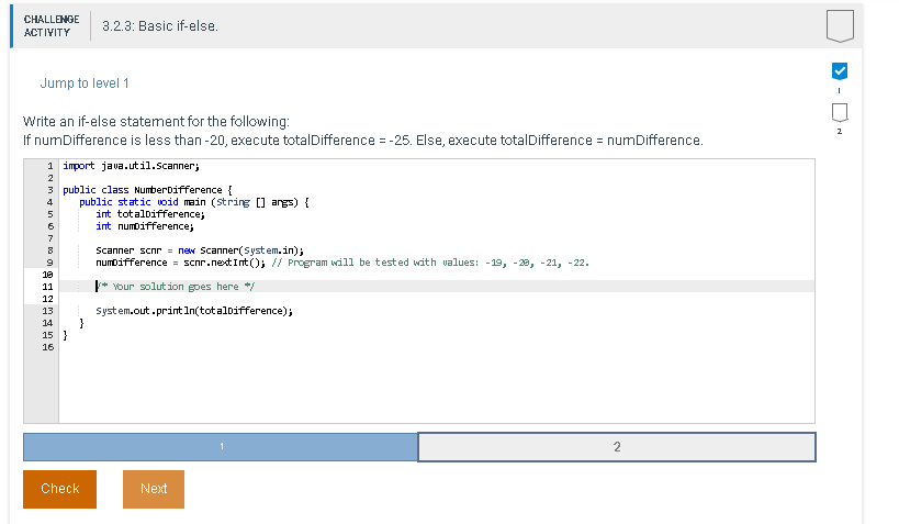 Write an expression that will cause the following code to print 'I