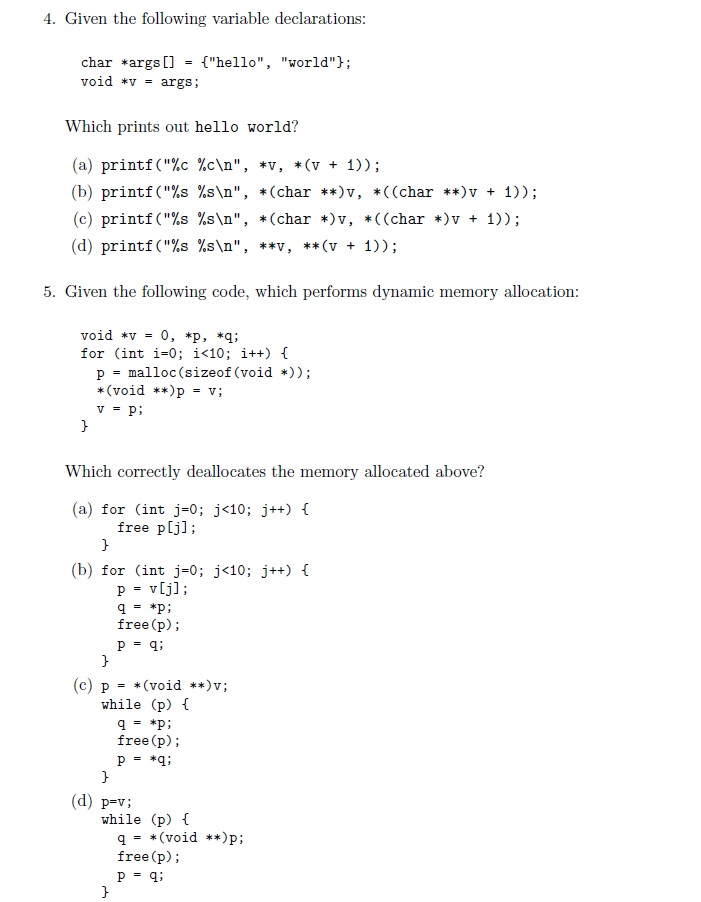 assign pointers of any type to/from a (void *) variable without warning