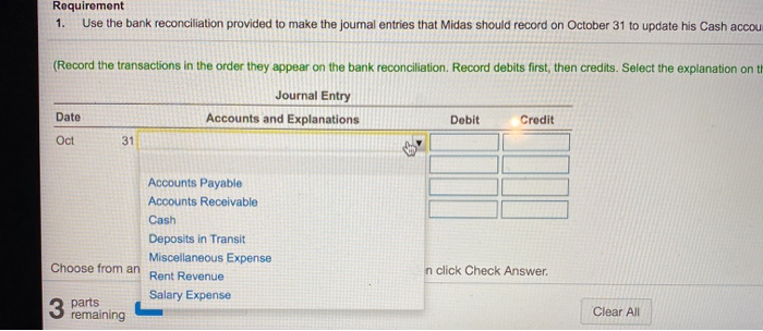 roller skating center. He has just received the monthly bank statement at
