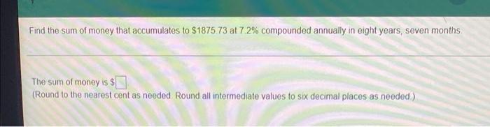 make sure the final answer to be rounded to two decimal places