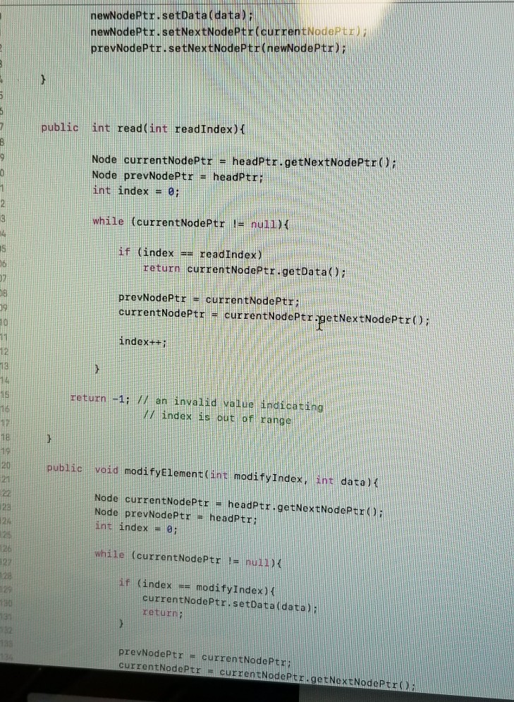 tables. You are provided with sample code (in C++ and Java) representing