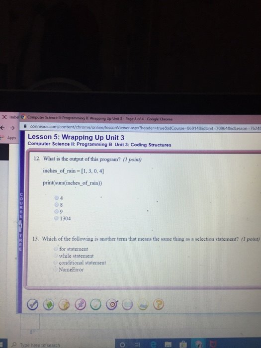 ( point) DOWE 2. What is the output of this program? flavors