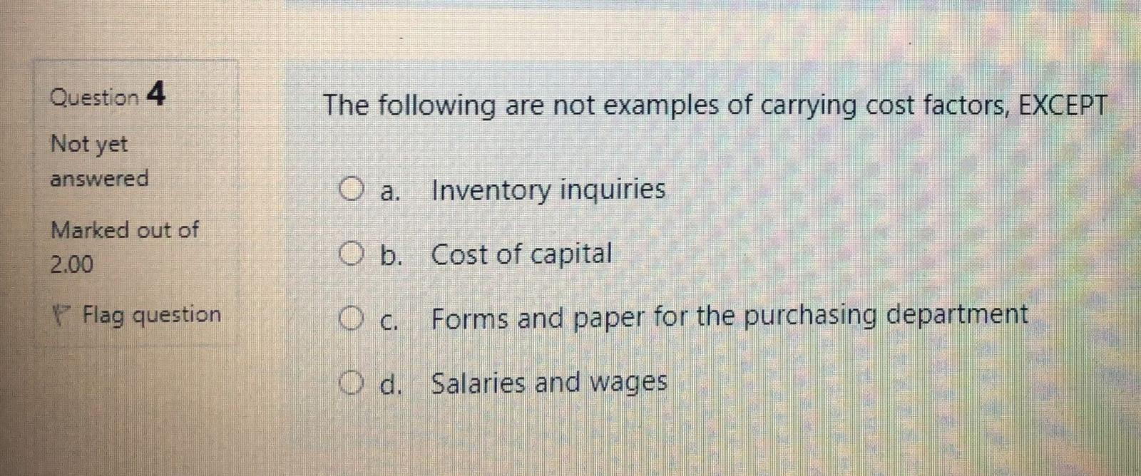 answered O a. RGS Marked out of 2.00 O b. A and