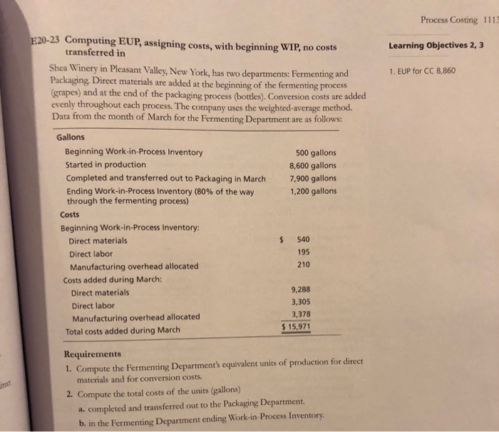  Please give me the correct answer for E20-23 and E20-25. I