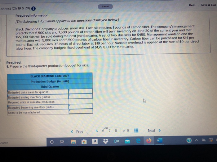  Saved Save & Exit Connect (Ch 19 & 20) Help Required